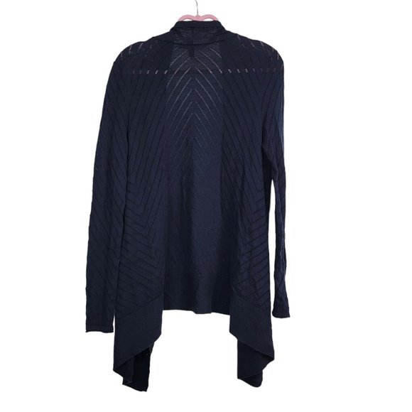 Nordstrom Collection Cashmere Sweater Womens XS Royal Blue Long Open Cardigan - Picture 2 of 5